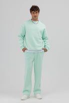 Basic Bisiklet Yaka Oversize Sweatshirt