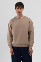 Basic Bisiklet Yaka Oversize Sweatshirt