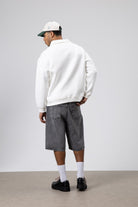 Basic Fermuarlı Dik Yaka Sweatshirt