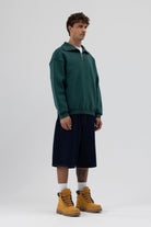 Basic Fermuarlı Dik Yaka Sweatshirt
