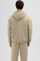 Basic Fermuarlı Oversize Kapüşonlu Sweatshirt