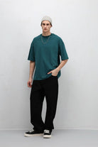 Basic Oversize Bisiklet Yaka Tişört