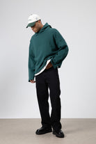 Basic Oversize Dikişsiz Kapüşonlu Sweatshirt