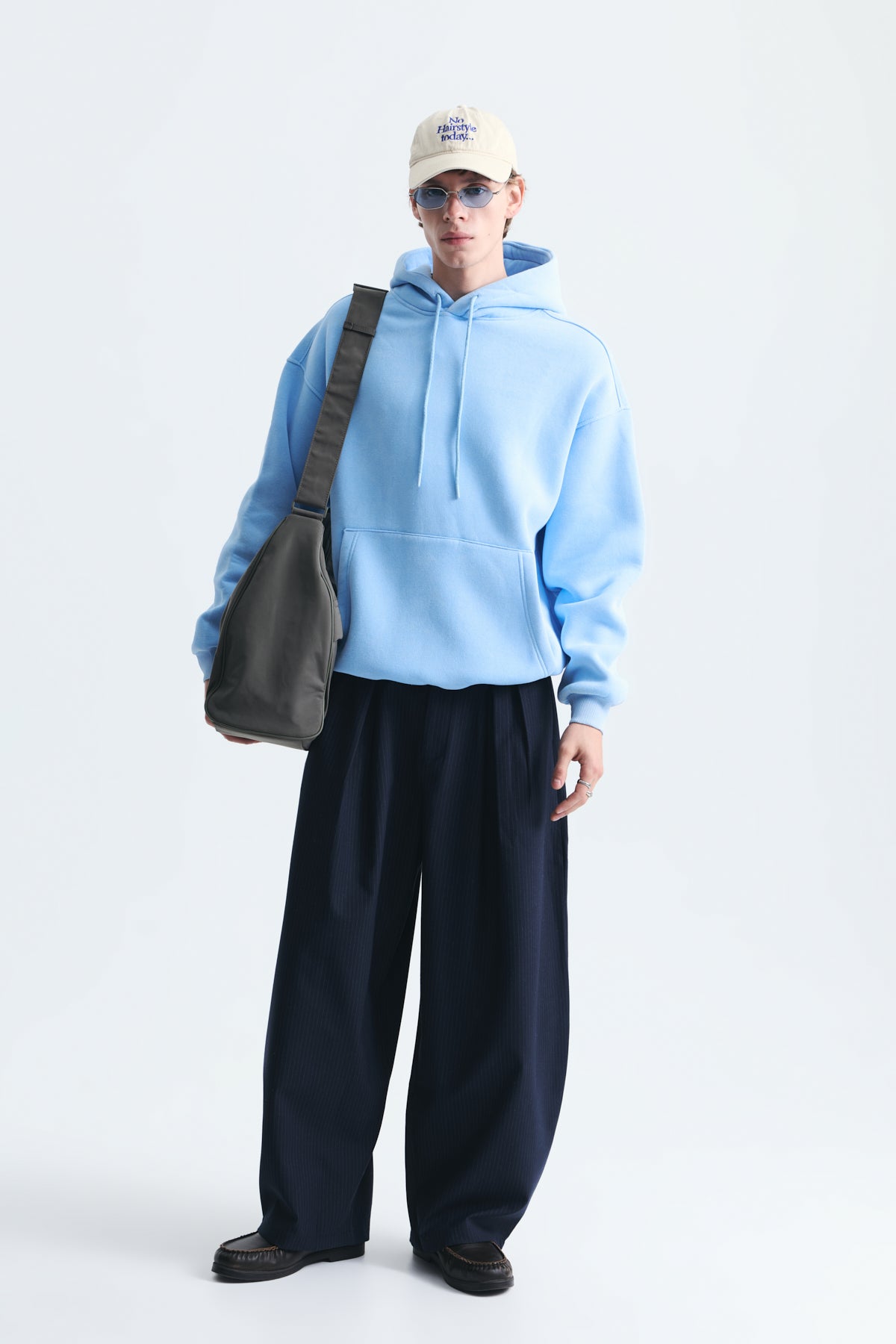 Basic Oversize Yıkamalı Hoodie