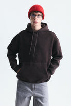 Basic Oversize Yıkamalı Hoodie
