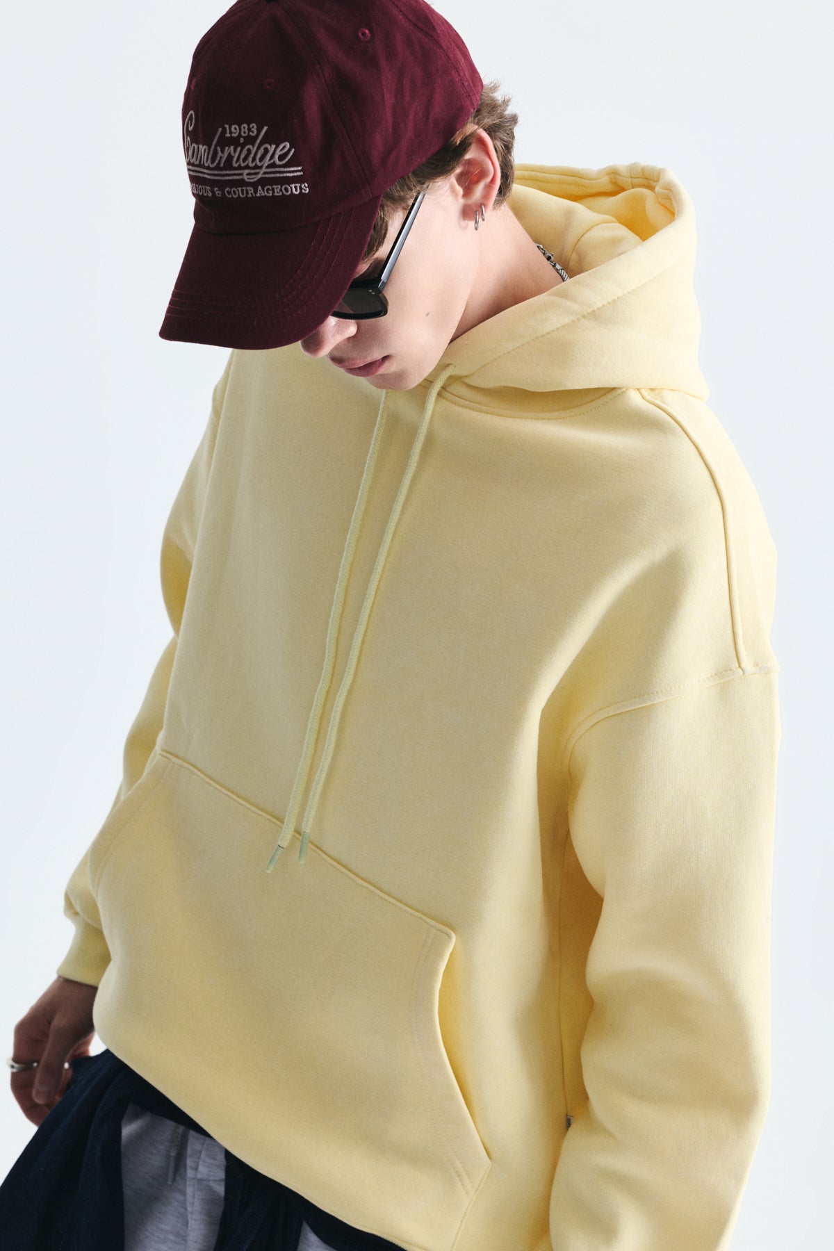 Basic Oversize Yıkamalı Hoodie