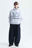 Oversize Baskılı Yıkamalı Sweatshirt