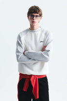 Blok Renkli Bisiklet Yaka Sweatshirt