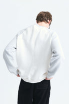 Blok Renkli Bisiklet Yaka Sweatshirt