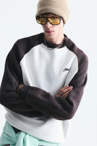 Blok Renkli Bisiklet Yaka Sweatshirt