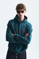 Boxy Fit Baskılı Kapüşonlu Sweatshirt