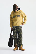 Boxy Fit Baskılı Kapüşonlu Sweatshirt