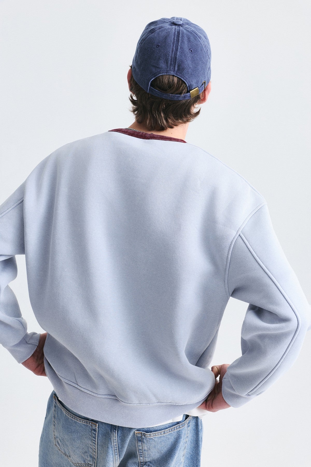 Boxy Fit Baskılı Sweatshirt