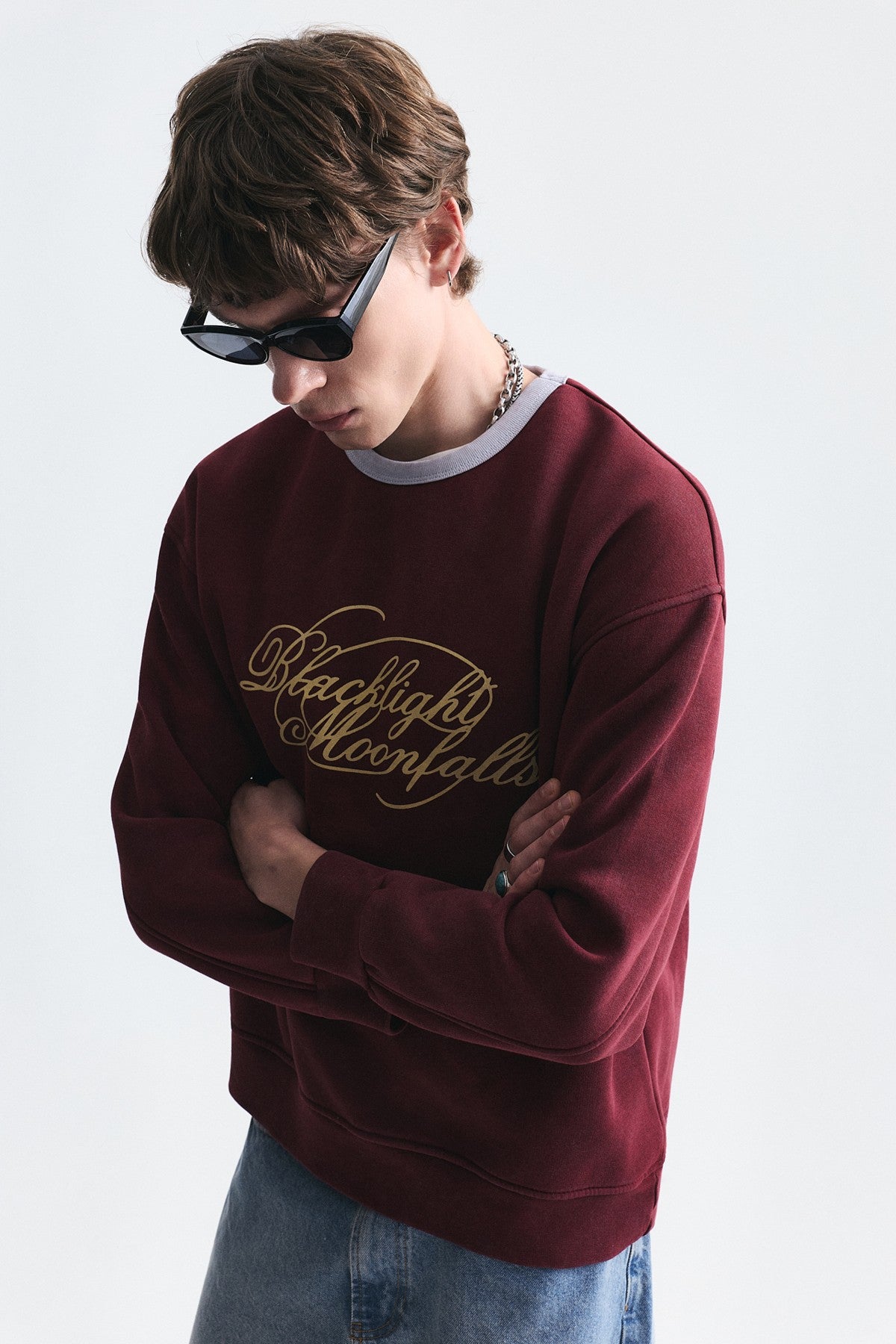 Boxy Fit Baskılı Sweatshirt