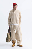 Boxy Fit Polo Yaka Sweatshirt