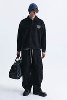 Boxy Fit Polo Yaka Sweatshirt