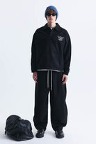 Boxy Fit Polo Yaka Sweatshirt