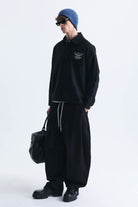 Boxy Fit Polo Yaka Sweatshirt