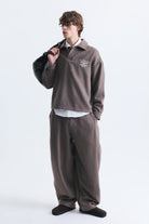 Boxy Fit Polo Yaka Sweatshirt