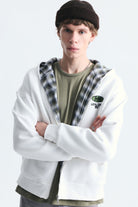Boxy Fit Fermuarlı Kapüşonlu Sweatshirt