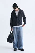 Boxy Fit Fermuarlı Kapüşonlu Sweatshirt
