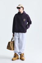 Boxy Fit Yazılı Kapüşonlu Sweatshirt