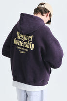 Boxy Fit Yazılı Kapüşonlu Sweatshirt