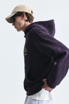 Boxy Fit Yazılı Kapüşonlu Sweatshirt