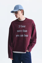 Boxy Fit Yazılı Sweatshirt