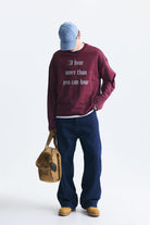 Boxy Fit Yazılı Sweatshirt