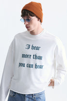 Boxy Fit Yazılı Sweatshirt
