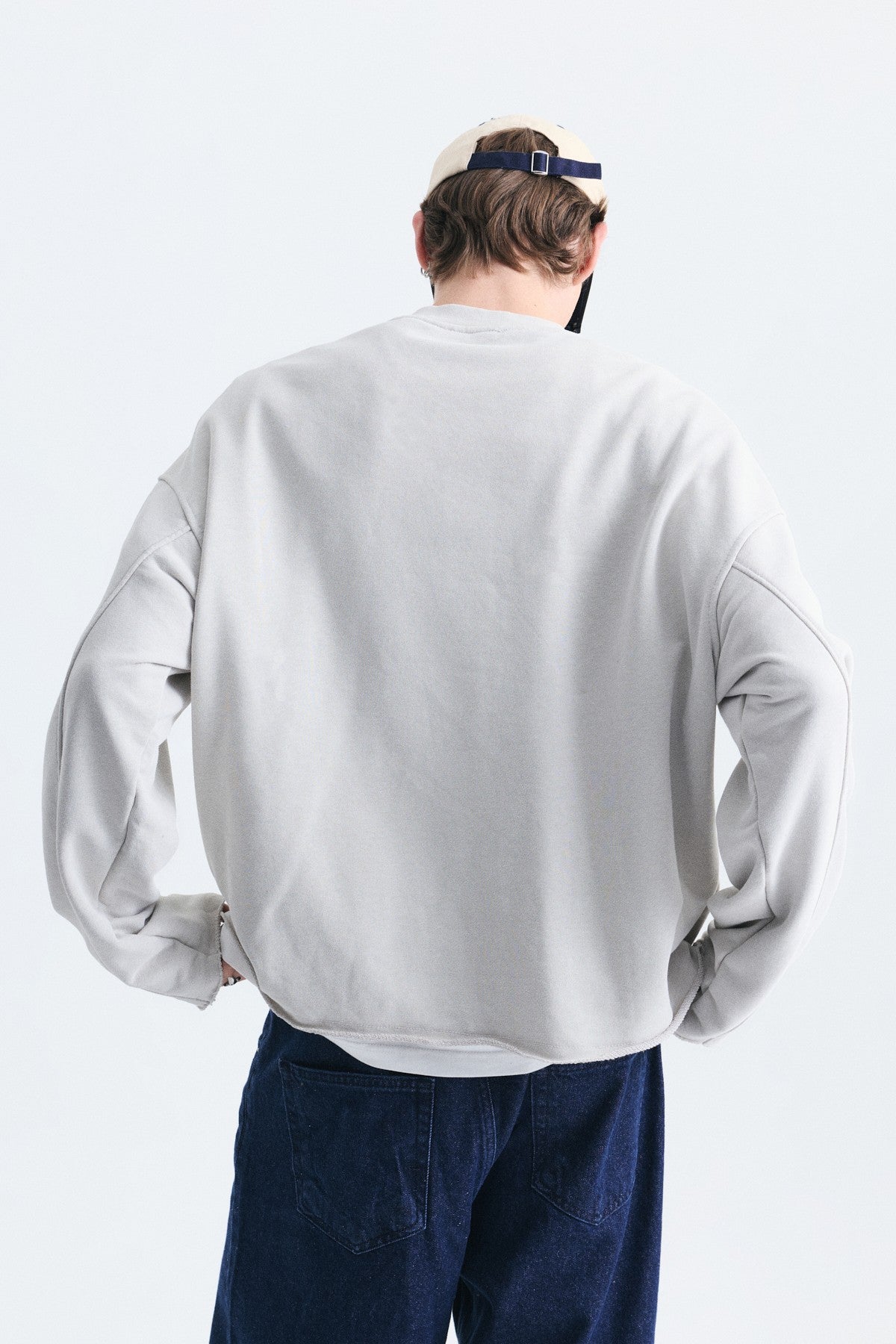 Boxy Fit Yazılı Sweatshirt