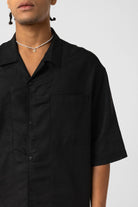 Çift Cepli Oversize Keten Gömlek