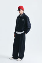 Oversize Çizgili Ceket Takım