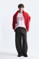 Oversize Çizgili Sweatshirt