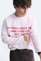 Oversize Çizgili Sweatshirt