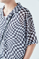 Desenli Fitilli Oversize Gömlek