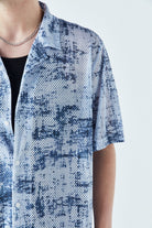 Desenli Fitilli Oversize Gömlek