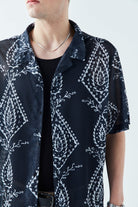 Desenli Fitilli Oversize Gömlek