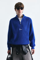 Fermuar Kapama Dik Yaka Sweatshirt