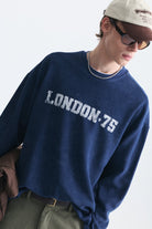 Dokulu London Baskılı Sweatshirt