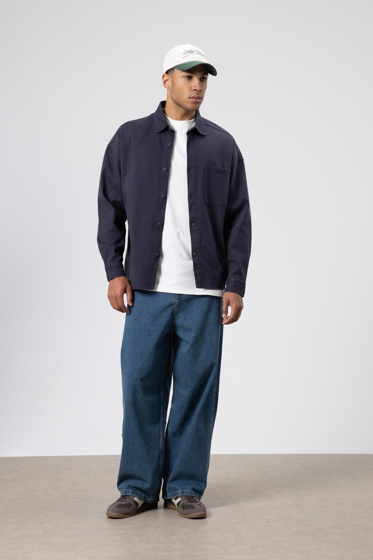 Oversize Gabardin Gömlek Ceket