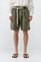 Kemerli Oversize Keten Şort