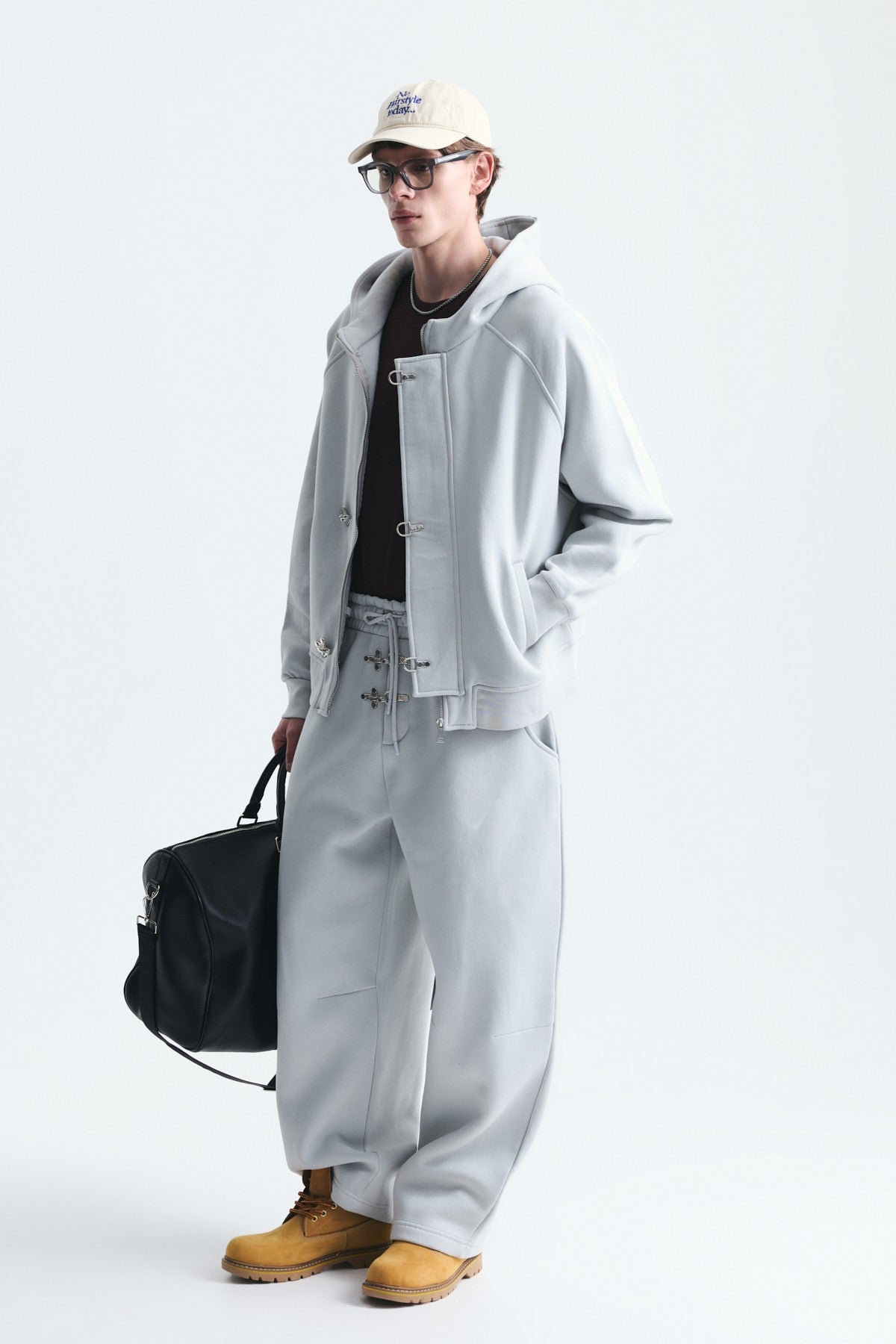 Oversize Klips Kapama Sweatshirt Takım