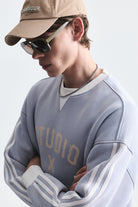 Kontrast Yaka Oversize Sweatshirt