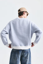 Kontrast Yaka Oversize Sweatshirt