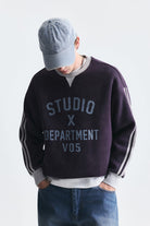 Kontrast Yaka Oversize Sweatshirt