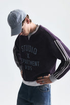 Kontrast Yaka Oversize Sweatshirt