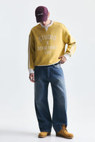 Kontrast Yaka Oversize Sweatshirt