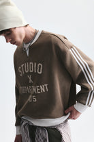 Kontrast Yaka Oversize Sweatshirt